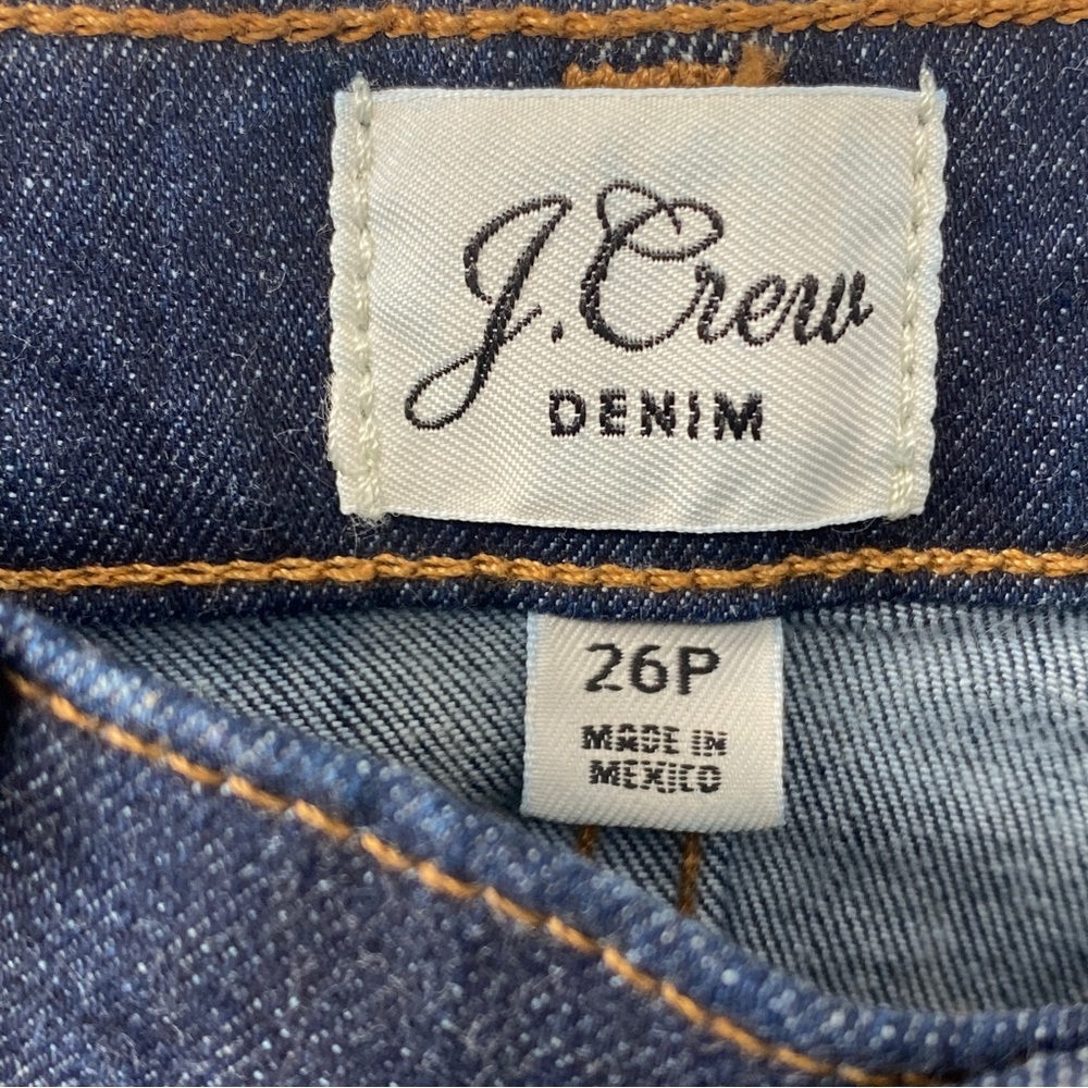 J. Crew 9" Mid-Rise Toothpick Jean Classic Rinse Wash Item H2876 Size 26 - Picture 6 of 13